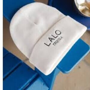 Lalo Tequila Logo White Unisex One Size Fits Most Cuffed Beanie Winter Hat - New